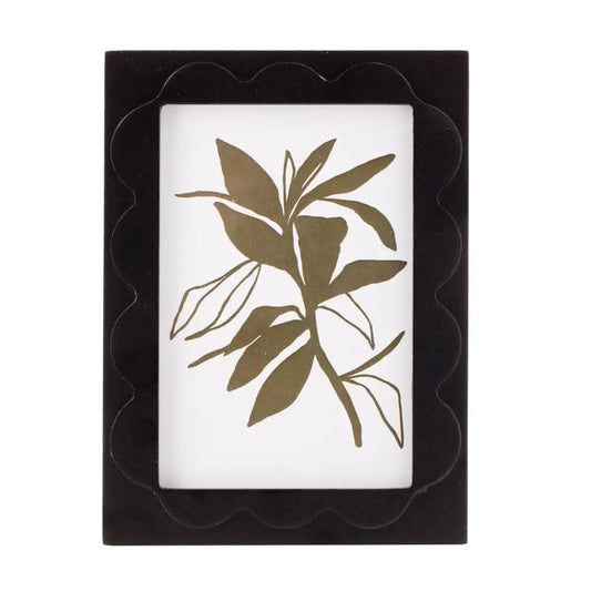 CTG Brands - Scalloped Edge Photo Frame MDF Black 4x6”