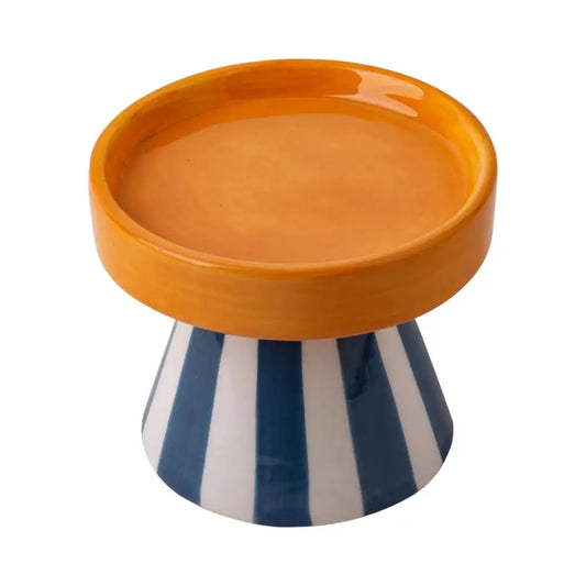 Striped Pillar Candle Holder 3.4"H - PABOOM