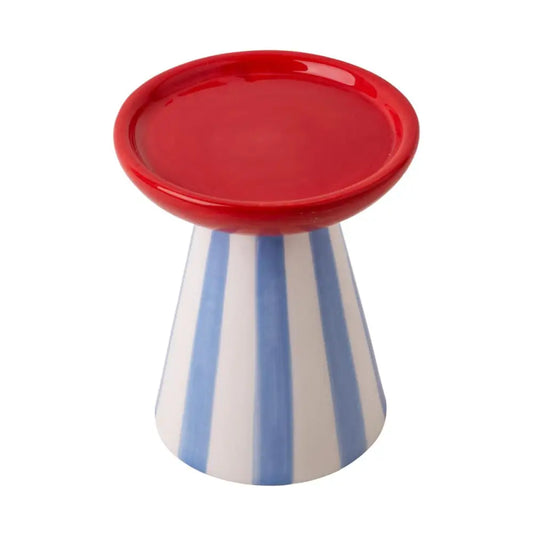Striped Pillar Candle Holder 4.7" H - PABOOM