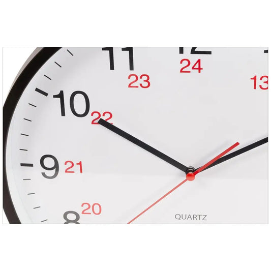 CTG Brands - Synchro Silent Hand Clock Black 12’’ 12/24HR