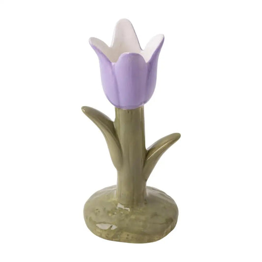Tulip Flower Candle Holder Purple 5.9" - PABOOM