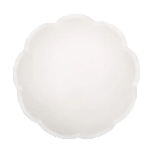 CTG Brands - White Bowl with Scalloped Edge