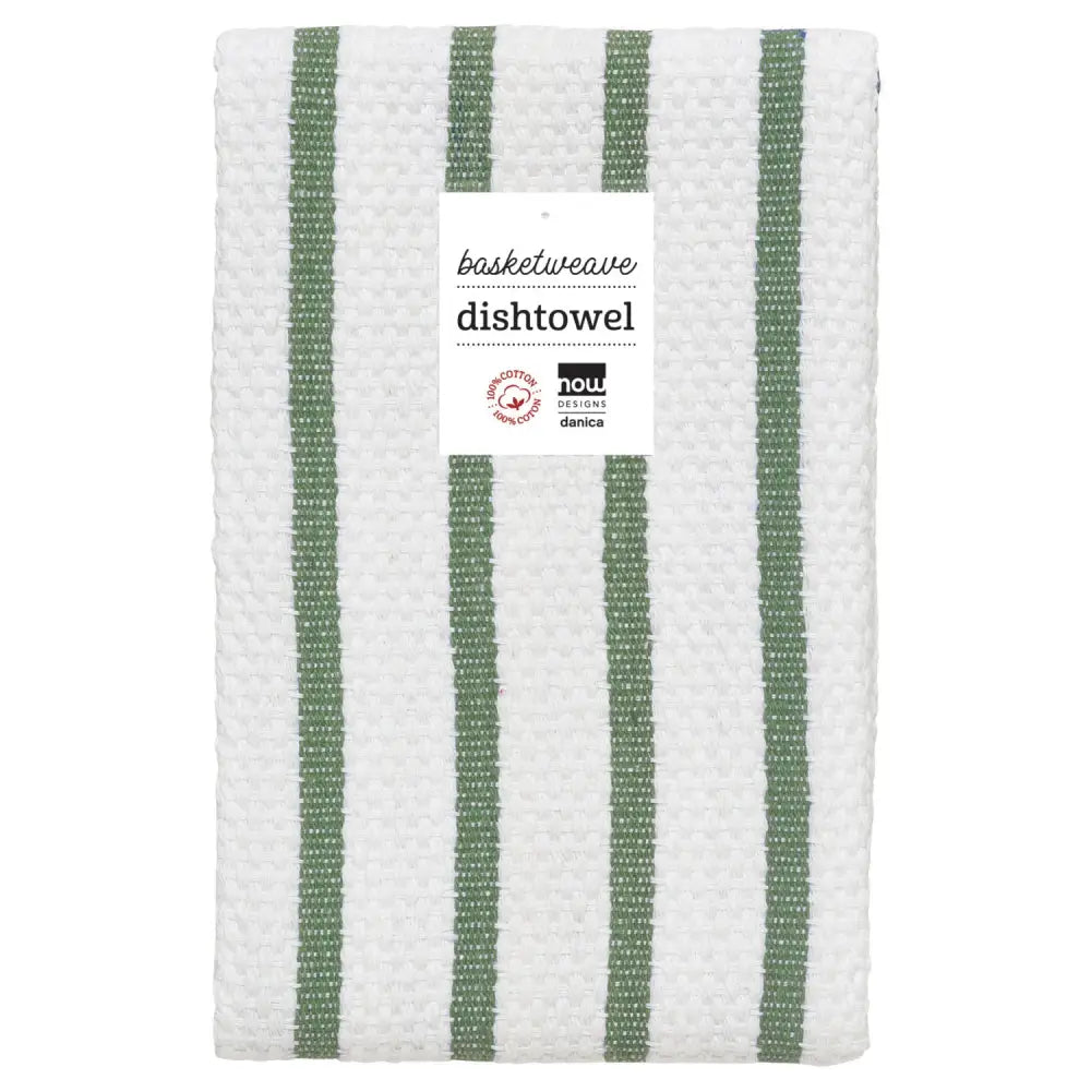 Basketweave Dishtowel Elm Green - PABOOM