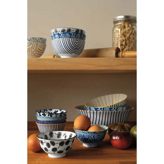 Danica - Blue Floral Stamped Bowl 3.5 inch