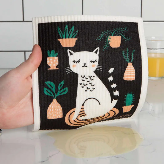 Cat Nap Swedish Dish Cloth