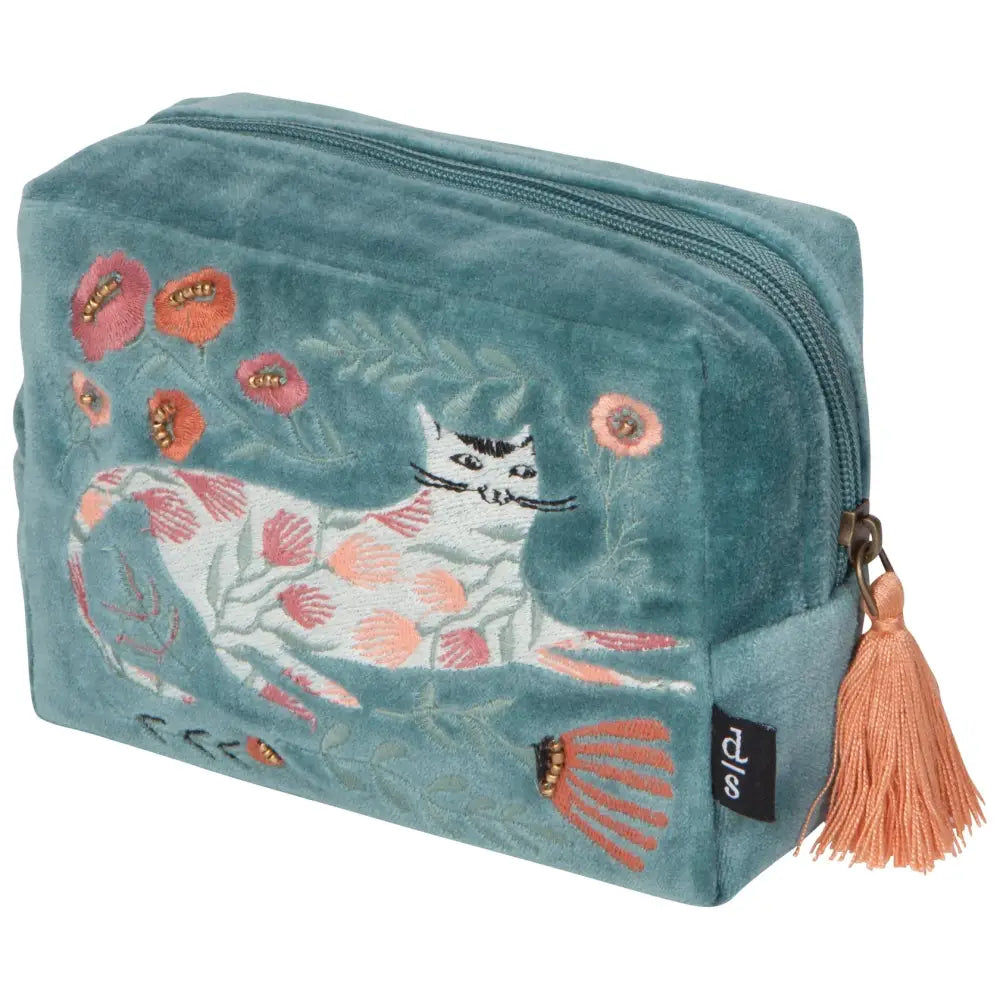 Catbloom Embroidered Pouch - PABOOM