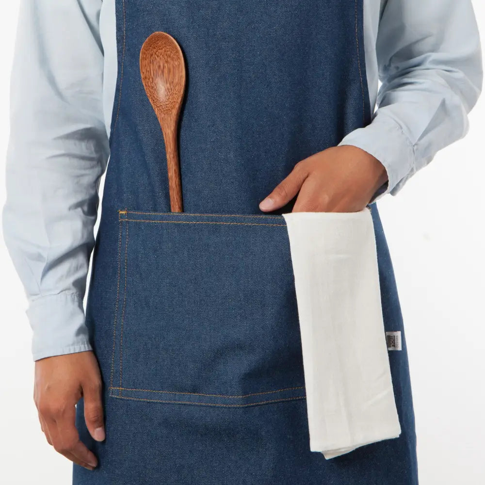 Denim Stone Wash Chef Apron - PABOOM