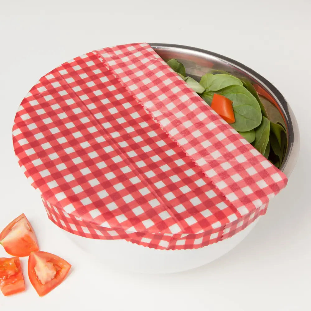 Danica - Gingham Dot and Stripe Beeswax Wrap Set
