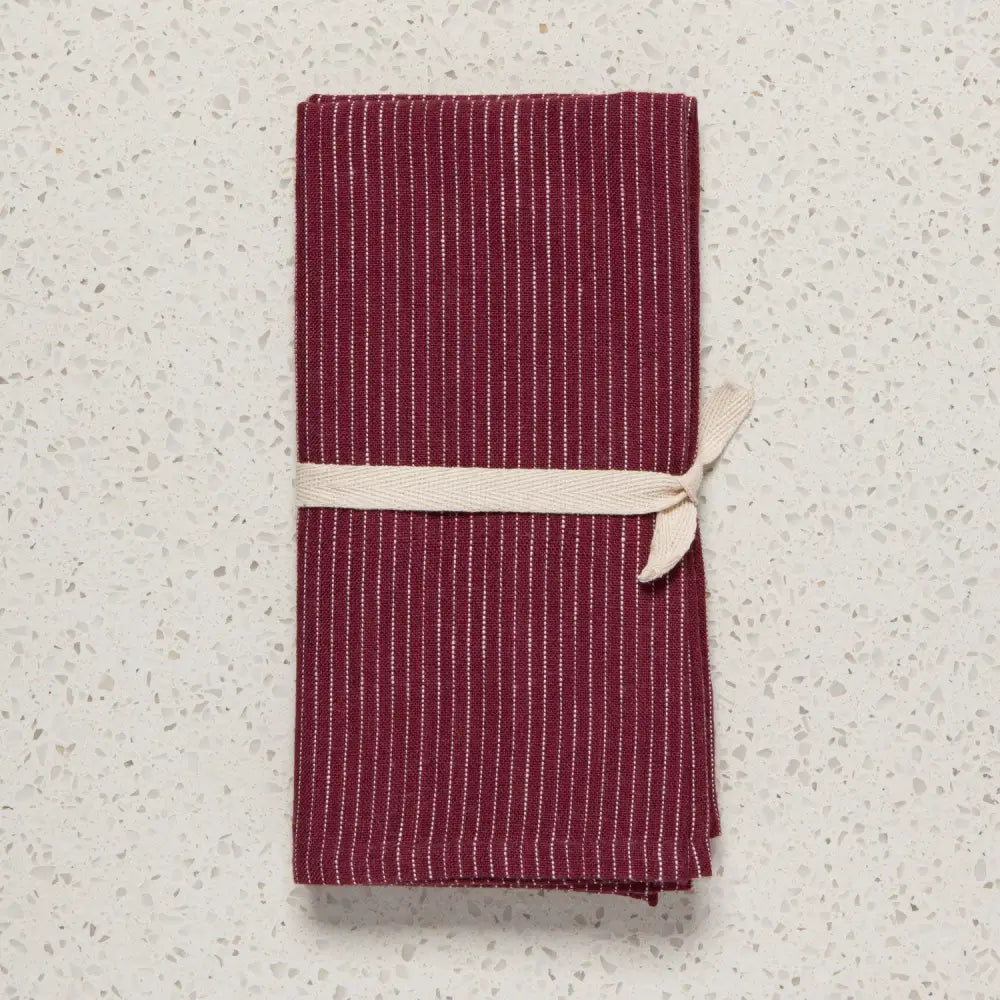 Linen Pinstripe Wine Napkins - PABOOM