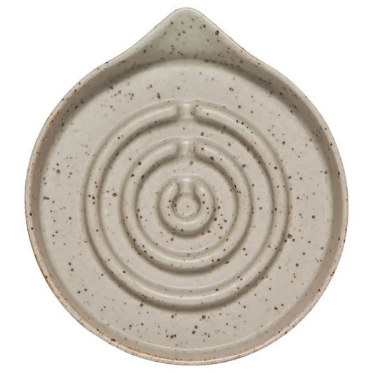 Danica - speckled ceramic spoon rest labyrinth