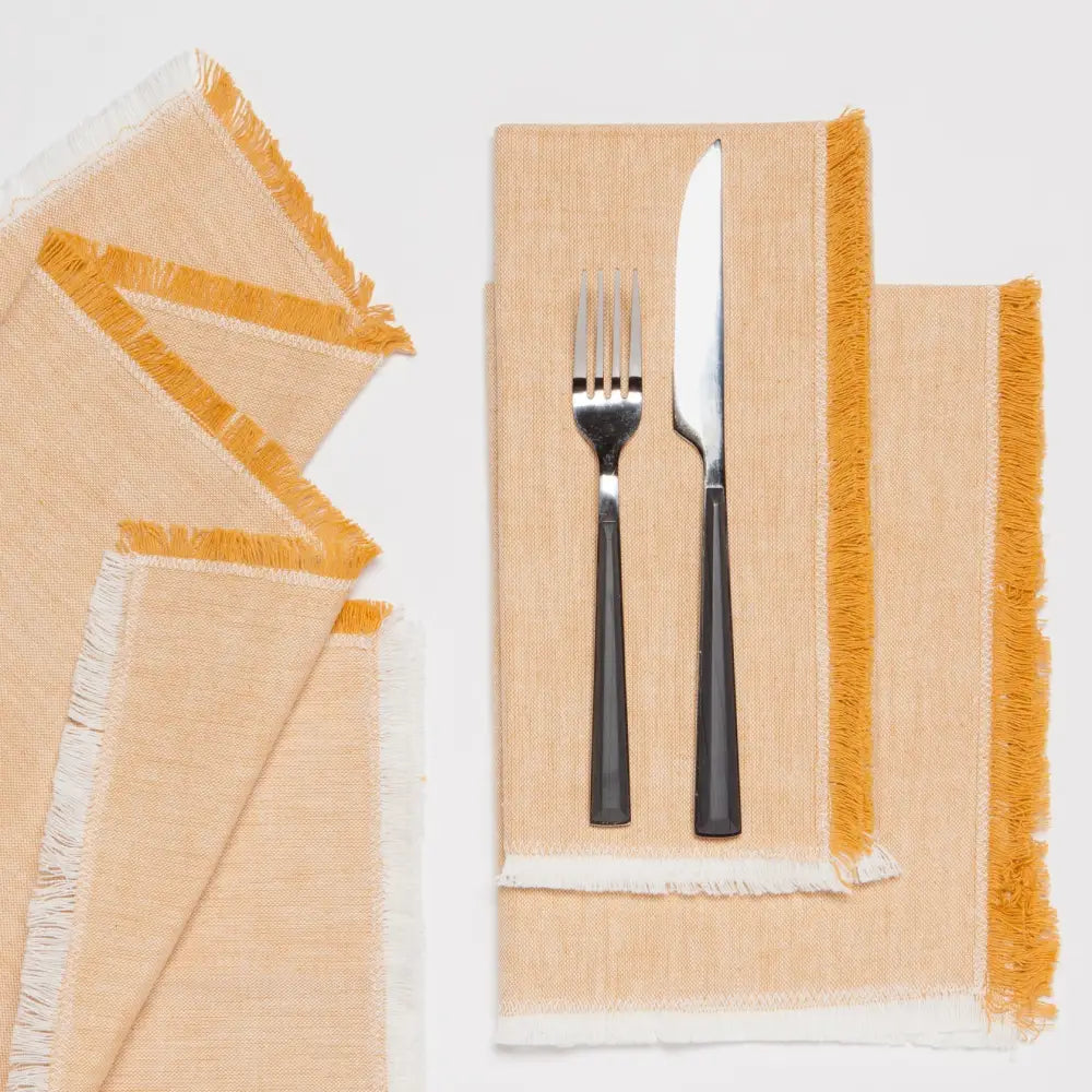 Danica - Ochre Chambray Napkins Set of 4