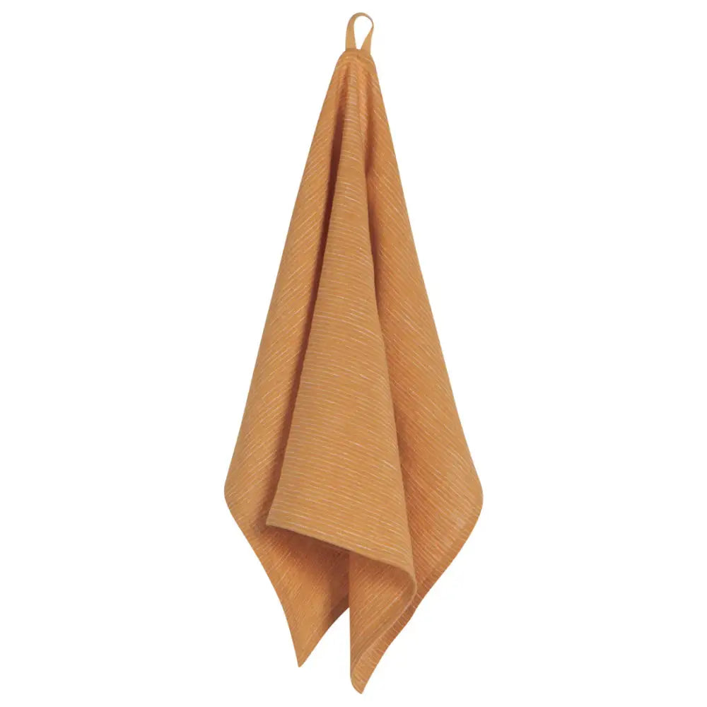 Ochre Linen Pinstripe Dishtowel - PABOOM