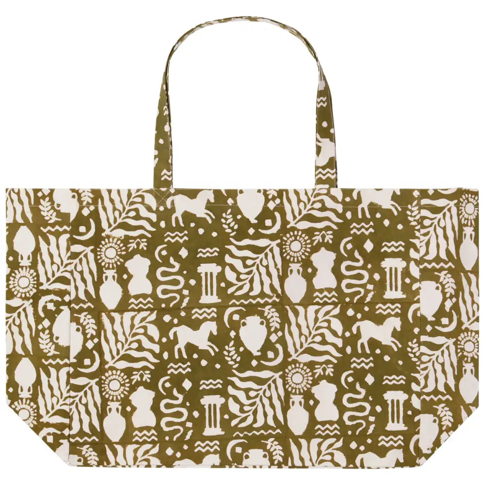 Olympus Block Print Tote Bag - PABOOM