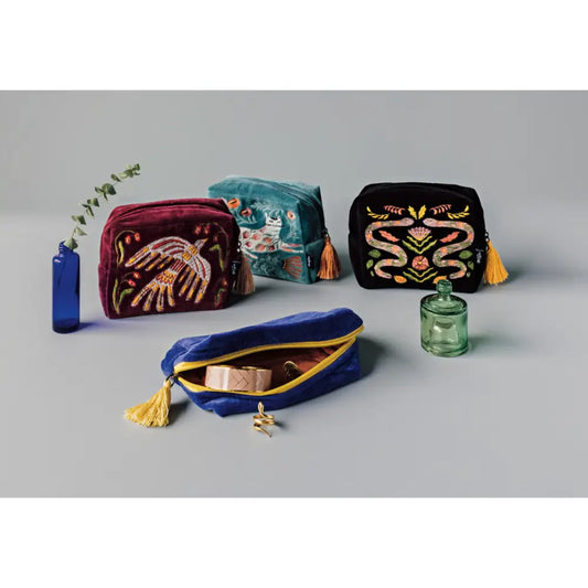 Plume Embroidered Pouch - PABOOM