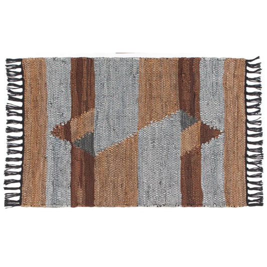 Rug Leather Chindi Rowan Brown - PABOOM