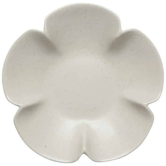 Danica - off-white flower-shaped ceramic bowl