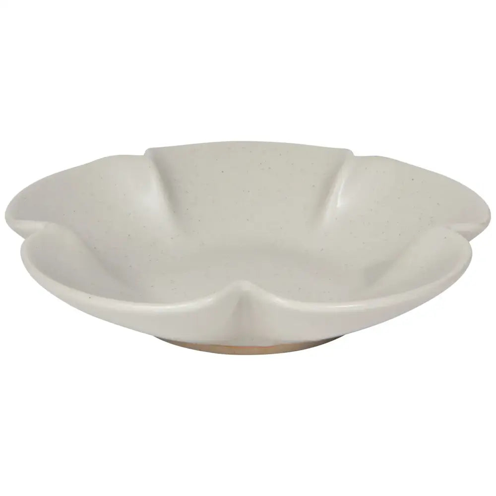 Danica - white ceramic flower-shaped bowl