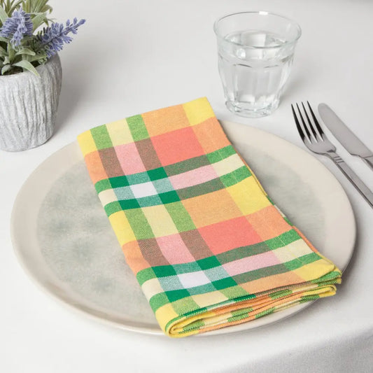 Second Spin Plaid Meadow Napkins - PABOOM