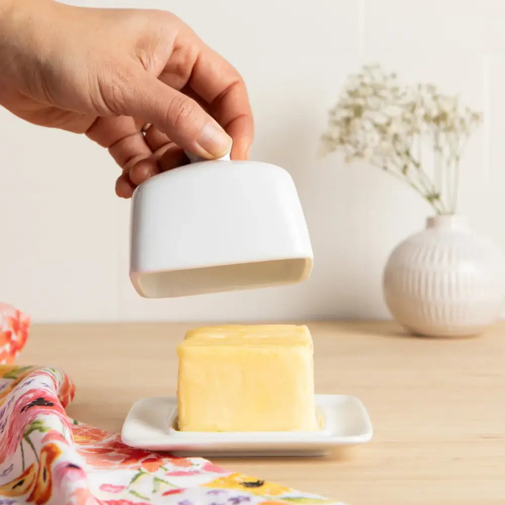 Danica - White Square Butter Dish