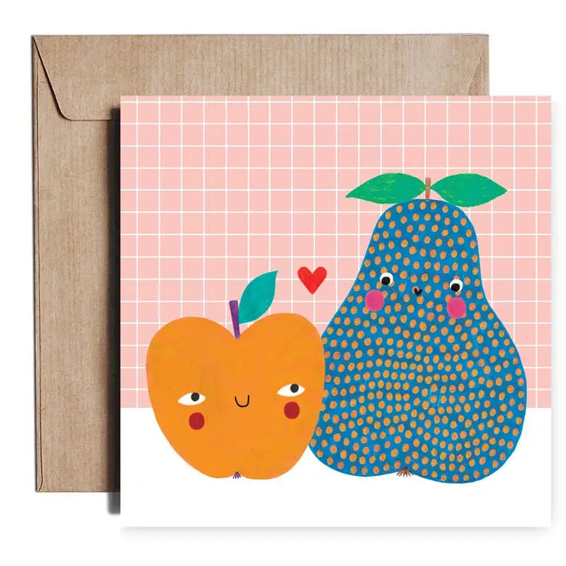 Daria Solak Illustrations - APPLE AND PEAR card
