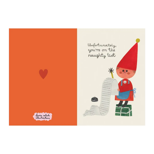 Daria Solak Illustrations - NAUGHTY LIST card