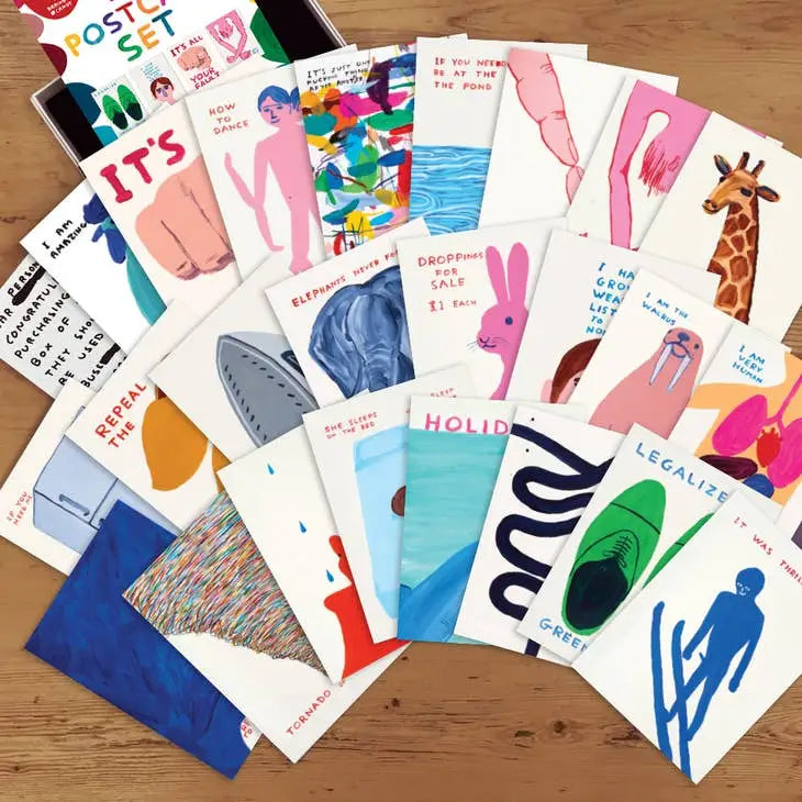 David Shrigley Boxed Set Postcards - PABOOM