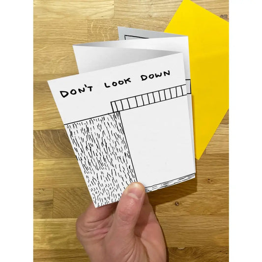 Don't Look Down Concertina Card - PABOOM