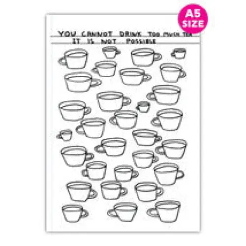 Drink Too Much Tea A5 Notebook - PABOOM