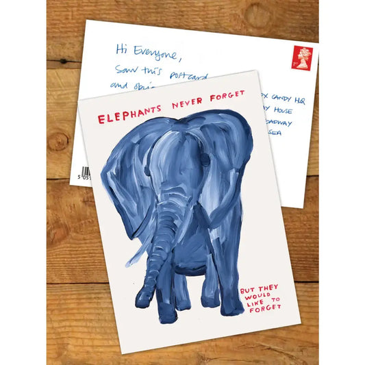 Elephants Never Forget Postcard - PABOOM