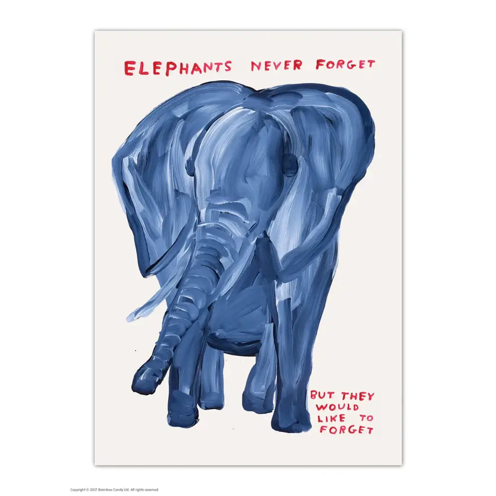 Elephants Never Forget Postcard - PABOOM