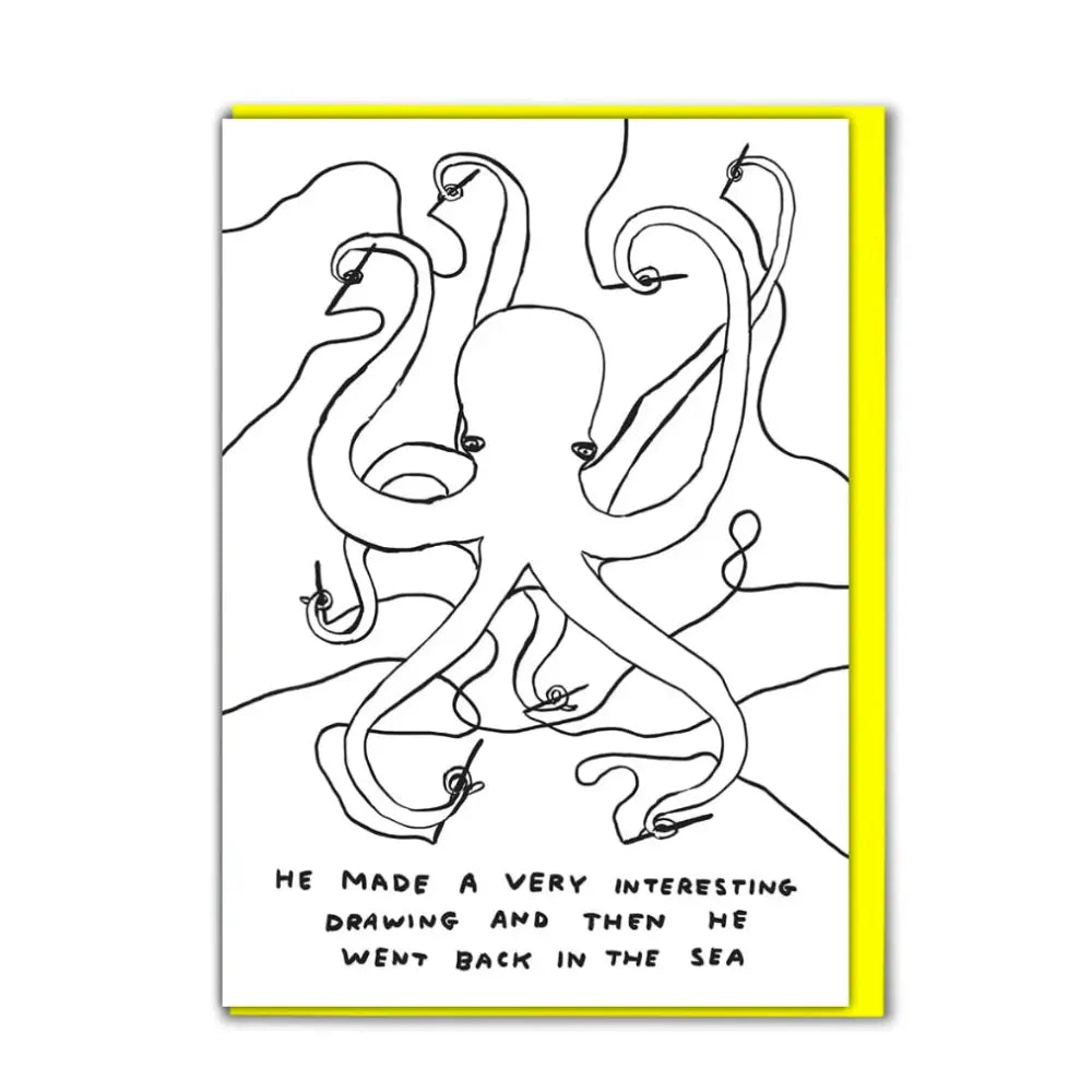 Octopus Drawing Card - PABOOM