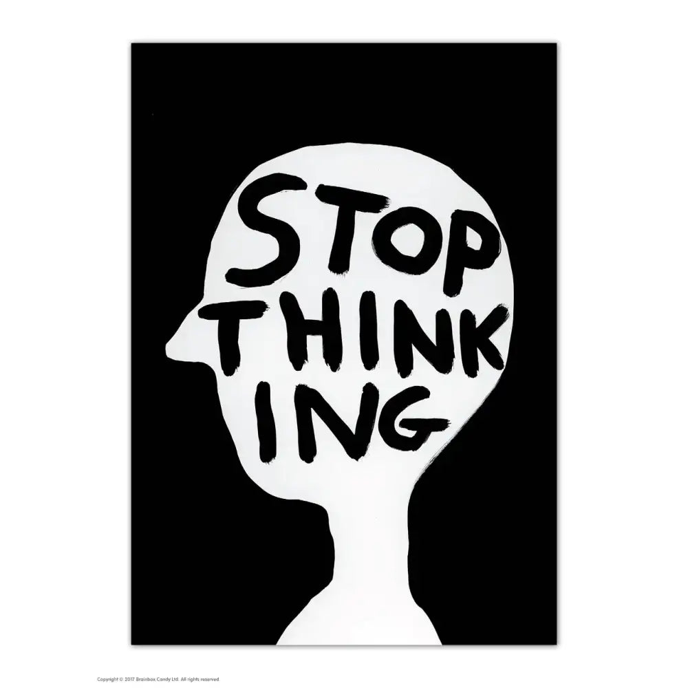 Stop Thinking Postcard - PABOOM