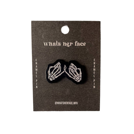 Pinky Swear Skeleton Hands Enamel Pin