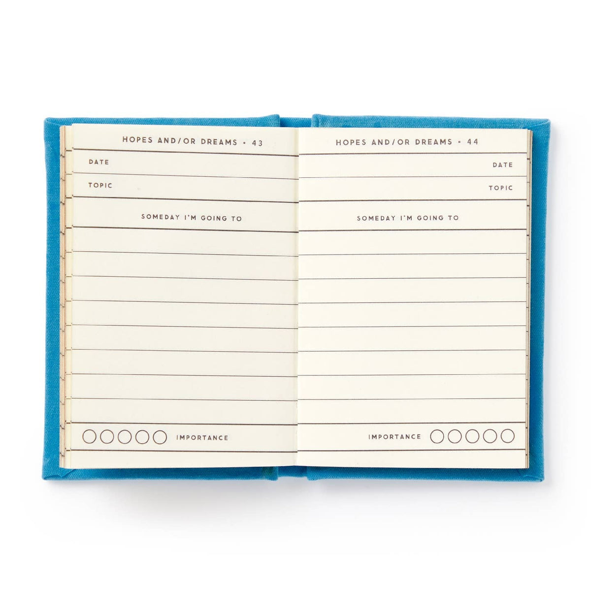 Tiny Hopes + Dreams Brass Monkey mini journal spine - PABOOM