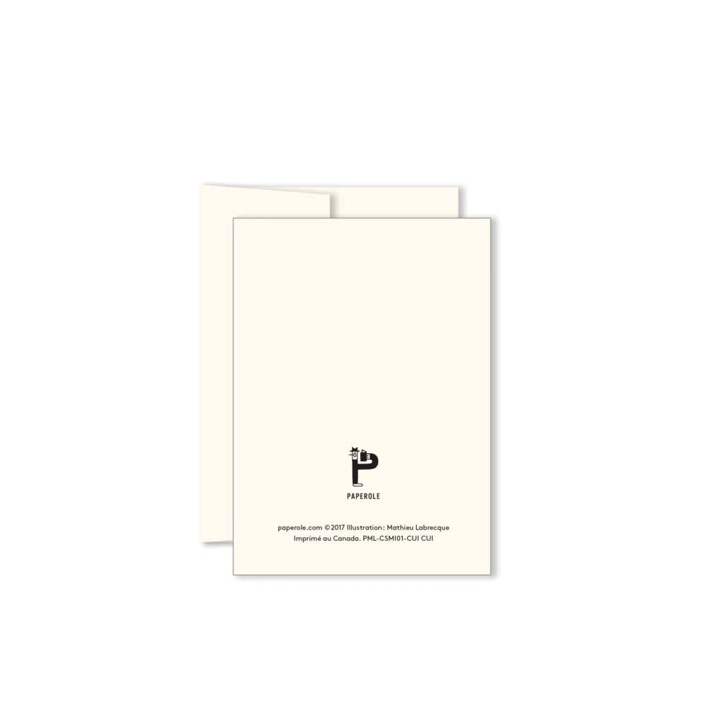 Tweet Mini card paired with its creme envelope