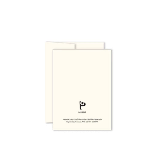 Tweet Mini card paired with its creme envelope