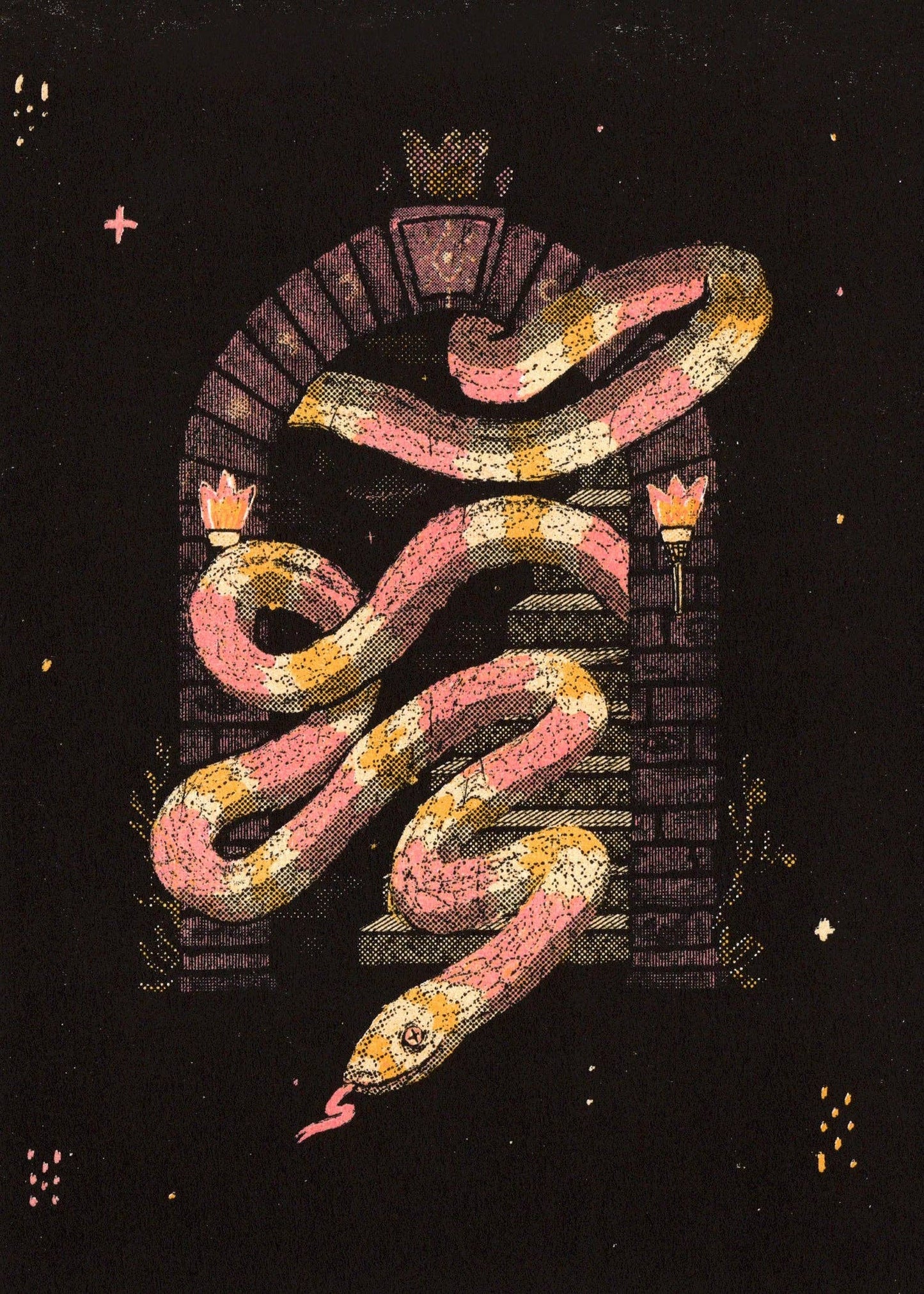 Snake Arch Riso Print