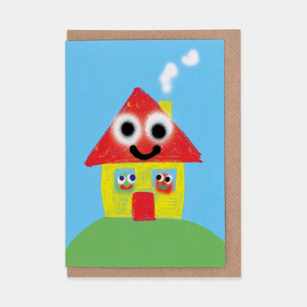 Evermade - House Greetings Card by Jon Burgerman