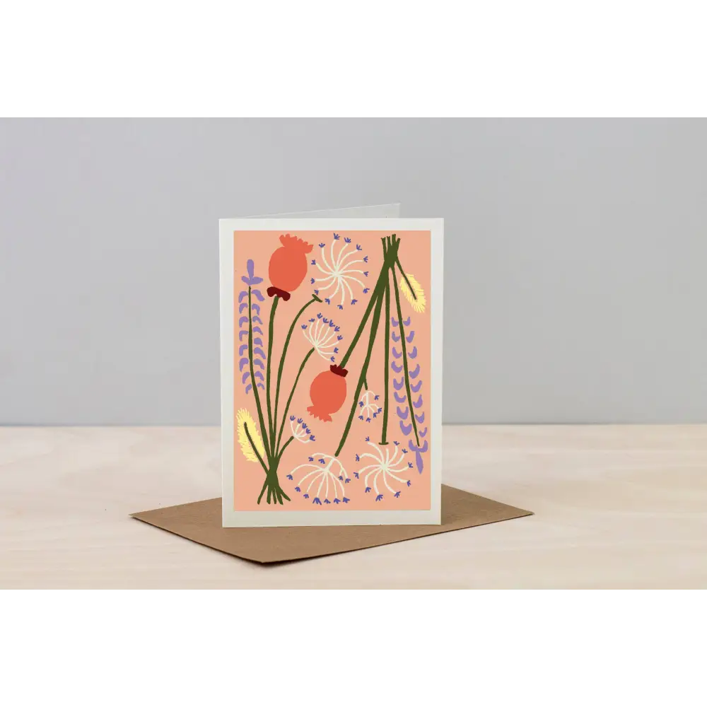 Studio Wald - UK Made - All Occasions A6 Card- Dried- Peach