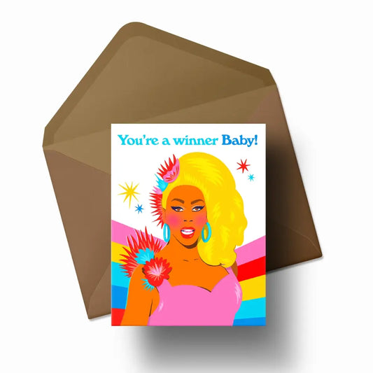 You're a Winner Baby Greeting Card - PABOOM