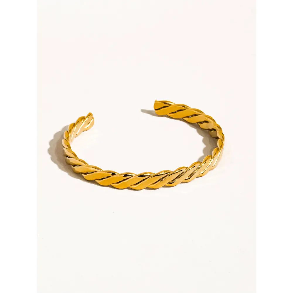 Flânerie by MAIQ - Bénir 18K Gold Non-Tarnish Braided Thin Bangle Yellow