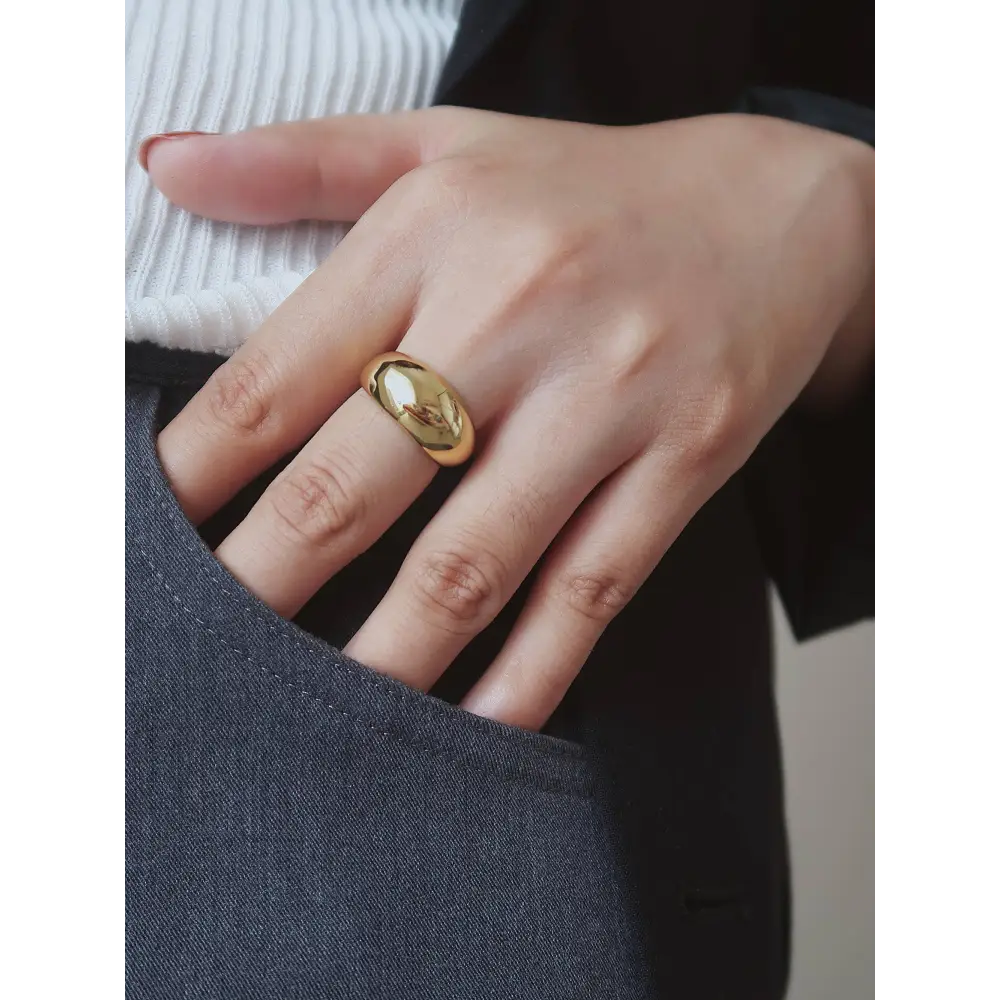 Flânerie by MAIQ - Roscoe 18K Gold Non-Tarnish Chunky Dome Statement Ring