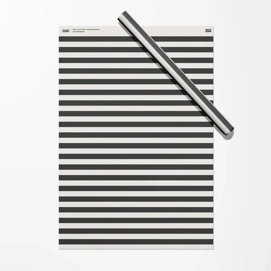 Black Stripe Gift Wrap - PABOOM