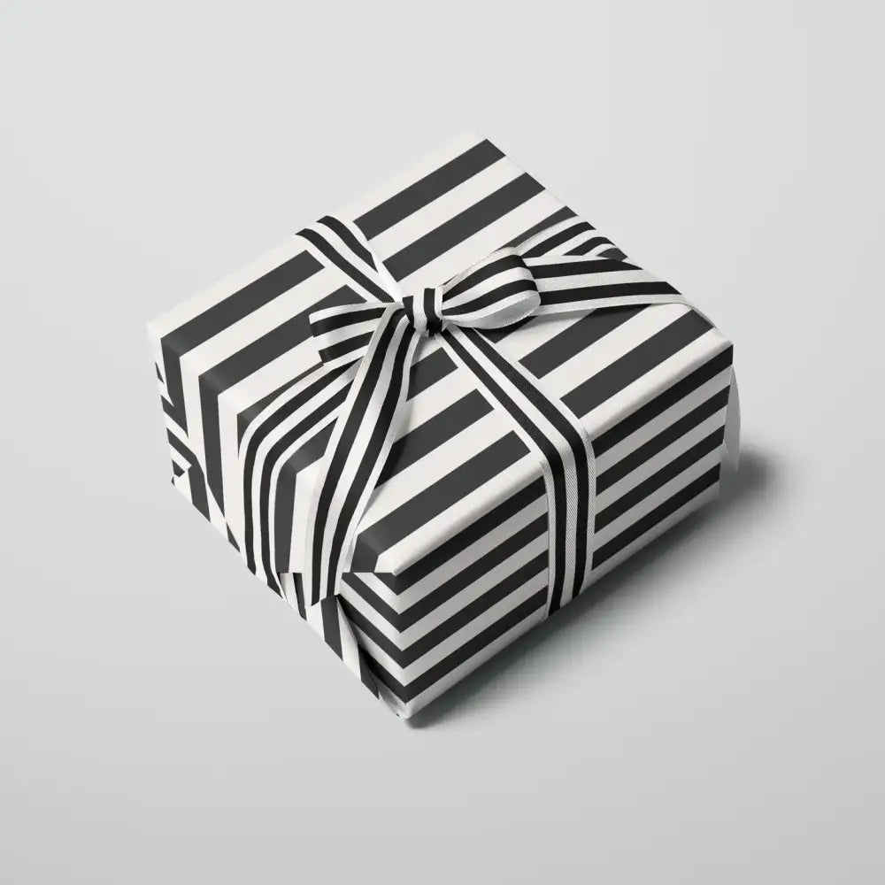Black Stripe Gift Wrap - PABOOM