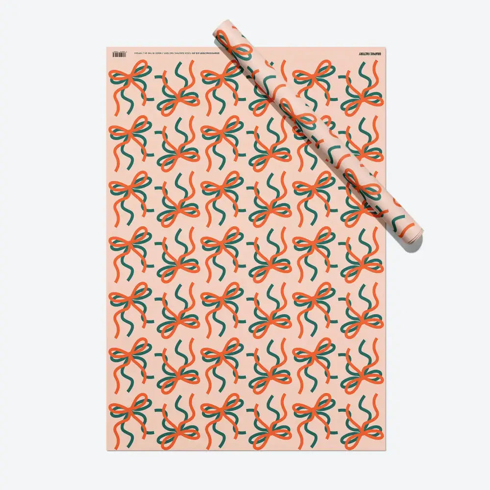 Christmas Bows Gift Wrap - PABOOM