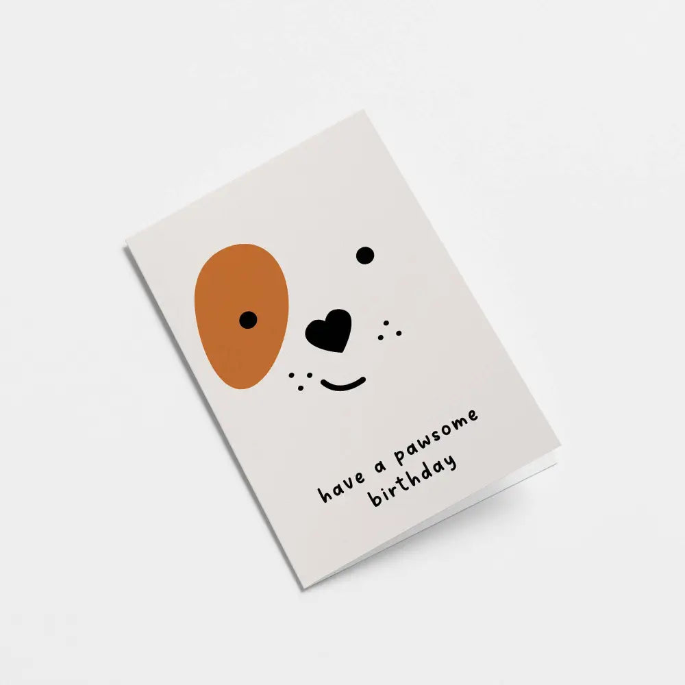 Graphic Factory - Have a pawsome birthday - Greeting Card Standard Cello