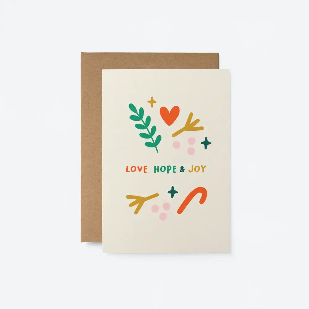 Love, Hope & Joy Card - PABOOM