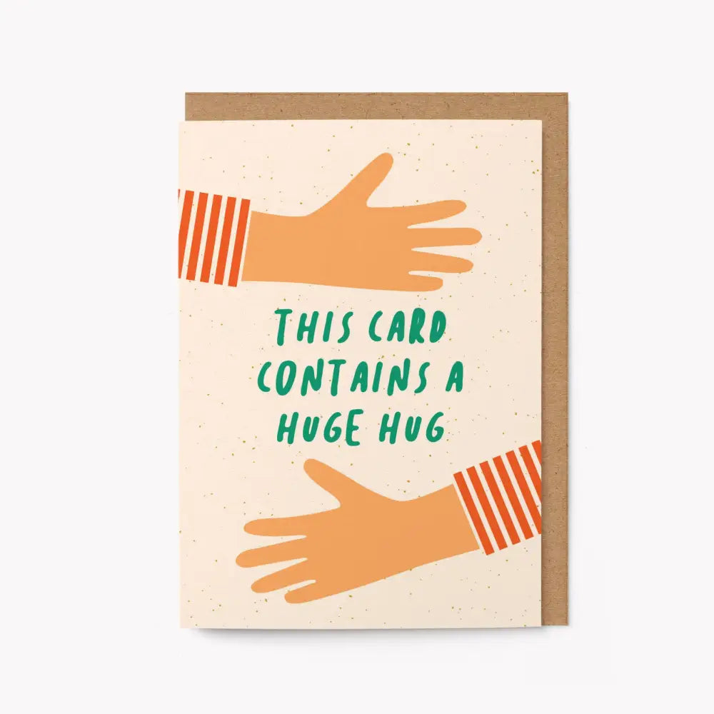 Graphic Factory - This card contains a huge hug - Greeting Card Standard cello