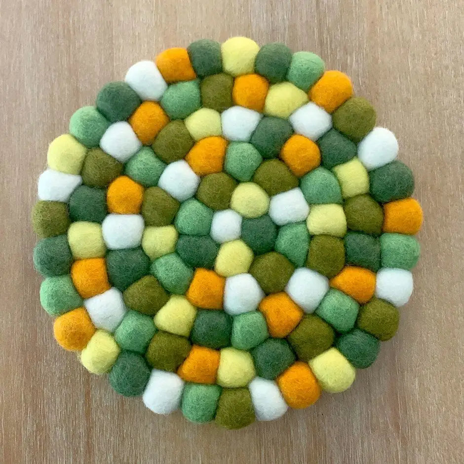 Felted Ball Trivet, Summerfield - PABOOM