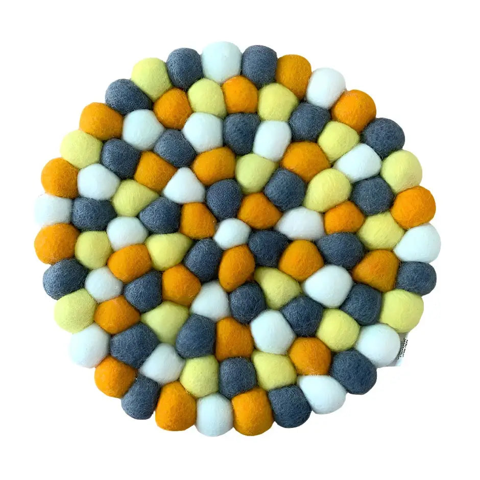 Wildflowers Felted Ball Trivet - PABOOM